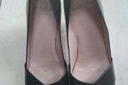 Office leather  black heels 5