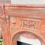 Vintage French cast iron rusted fire place surround Image 10