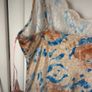 dress slip dress bias cut with scallop neckline size 10:beige patterned Image 8