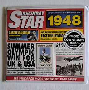 Birthday Card 1948 CD Star Card