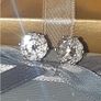 Vintage Hallmarked Silver White Sapphire Earrings Image 4