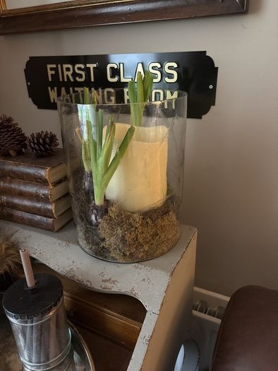 etched glass candle holder
