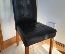 Leather dining chair