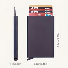 Aluminium credit card holder. Black / silver.