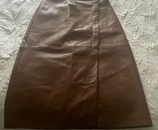 Primark The Edit Tan PVC Midi Skirt UK 10 BNWT