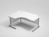 New White Office Radial / Corner Desk