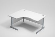 New White Office Radial / Corner Desk