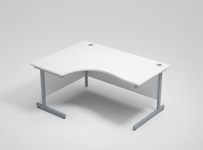 New White Office Radial / Corner Desk