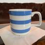 Vintage Blue White Striped Mug Colleen Pattern Carrigaline Pottery Ireland Image 9