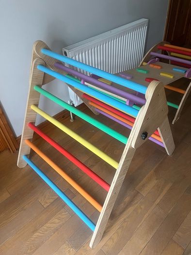 Colourful Wooden Pickler Climbing Triangle Set - 3 Pieces Montessori Play
