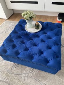 Blue Velvet coffee table 80x80