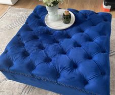 Blue Velvet coffee table 80x80