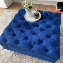 Blue Velvet coffee table 80x80