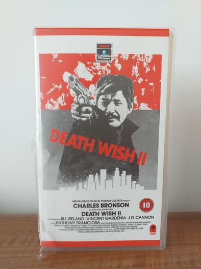 Death Wish Charles Bronson VHS Pal Video Cassette Tape Certificate 18 Year 1981