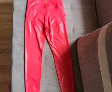 Foiled Leather Effect Look Back High-Waisted Leggings Quick Dry, size 10