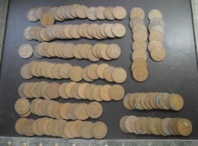 Great Britain. Elizabeth II.  145x1p coins (1961-1967)