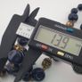 Antique African Style Cobalt Blue Glass & Brass Beads Long Necklace Image 5