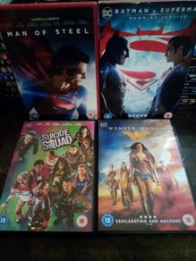 Dc Comics Dvd Bundle Lot Movie Collection Batman Vs Superman Wonder Woman Suicide Squad Superhero Movies