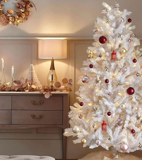 6 foot 8, large white luxury Christmas tree NEW