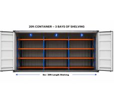 Shipping Container Shelving / Racking Heavy Duty Long Span