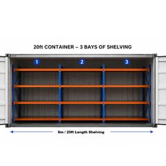 Shipping Container Shelving / Racking Heavy Duty Long Span
