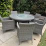 Grey Rattan Outdoor Dining Set Image 3