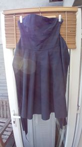 Navy Bandeau Bow Dress