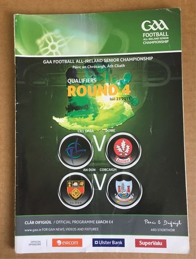 23rd July 2011 GAA (Gaelic Football) Programme. Kildare V Derry & Down V Cork @ Croke Park
