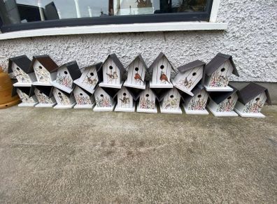 Hand made birdboxs perfect for Easter
