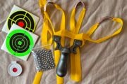 Catapult/slingshot with accessories.