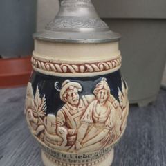 Rare Vintage Relief Beer Stein