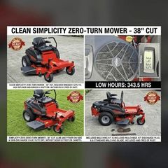 Zero Turn Rideon Lawnmower