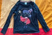 Long sleeve Halloween top with a cat, 122cm (6-7 years)