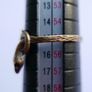 Vintage Sterling Silver 925 Gold Plated Snake Ring, adjustable size - 1,2g Image 4