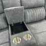Hannan 3+2 Grey Electric Fabric Recliner Sofa Image 8