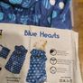 Croci Blue Hearts Dog Waterproof Coat ,size 20 ,New Image 9