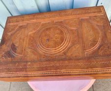 Large wood/leather box