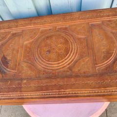 Large wood/leather box