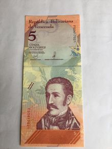 Banknote - Venezuela 5 Bolivares