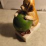 Vintage  Puppy Figurine Holding a ball on marble plinth Image 2