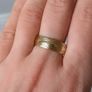 9ct gents heavy gold band 4g size S Image 3