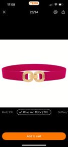 Elasticated Pink Square Belt