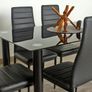 Compact Glass Dining Table Set Seats 4, White Image 4