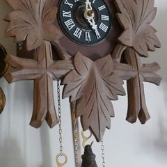 Vintage Hubert Herr Cuckoo Clock Made in Germany - Black Forrest Bird - works well