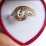 Vintage 18K GP Gold Plated Ring size M Image 2