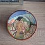 Pair of Vintage Hand-Painted Portuguese Ceramic Wall Plates - Signed 1994 Image 2