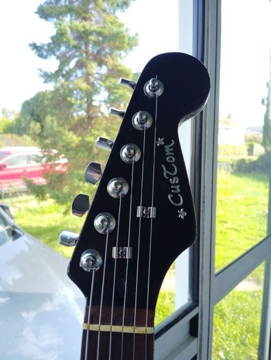custom built strat style electric guitar