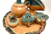 Ceramic Condiment Set with Elephants
