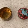 Vintage 1960 Brass Pill Box Snuff Box Image 3