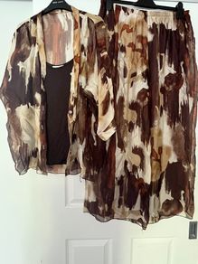 3 Piece Silk Trousers Suit Italian Design